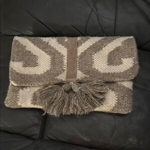 Bohemian Wool Clutch with Tassel